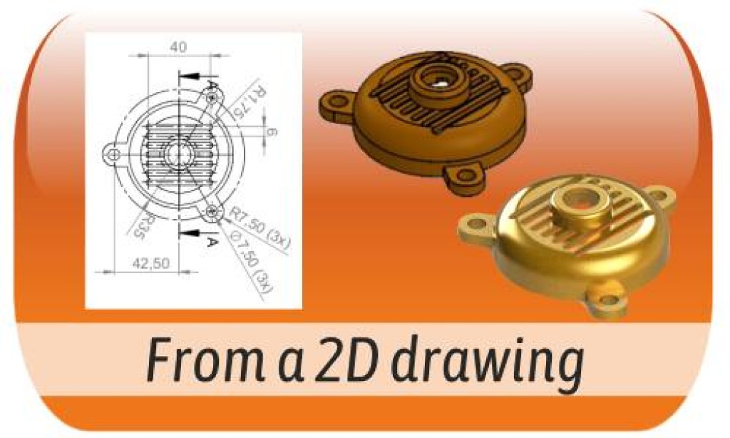 Modeling from a 2D file or drawing